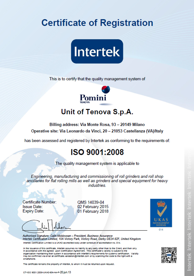 Certificazione ISO 9001:2008